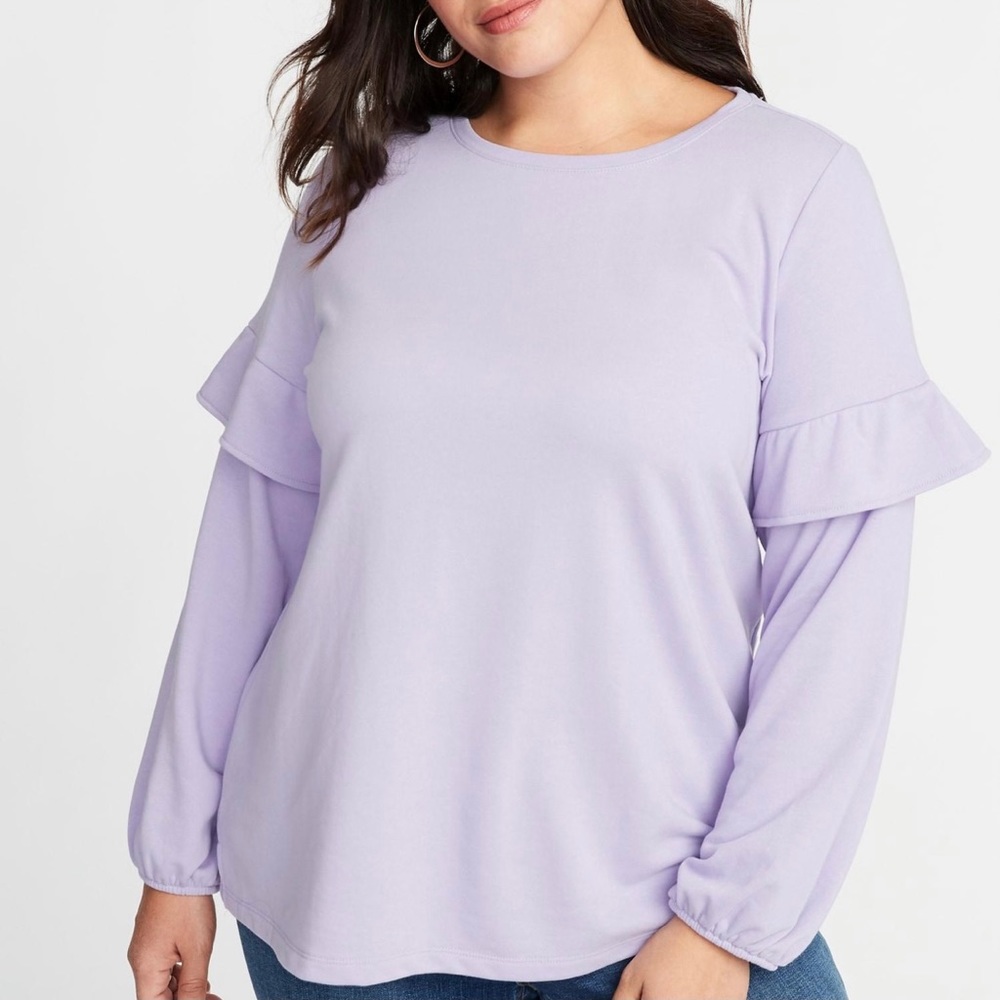 OLD NAVY Sweatshirt with Ruffle Sleeves